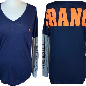 Victoria’s Secret PINK SU Syracuse University Orangemen Long Sleeve V-Neck Tee